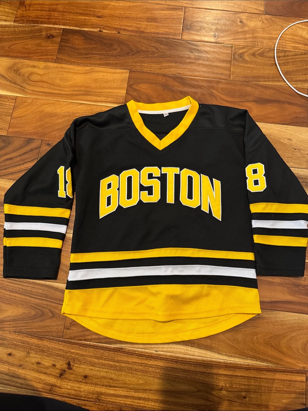 Boston “GILMORE” Youth Hockey Jersey - Black & Yellow